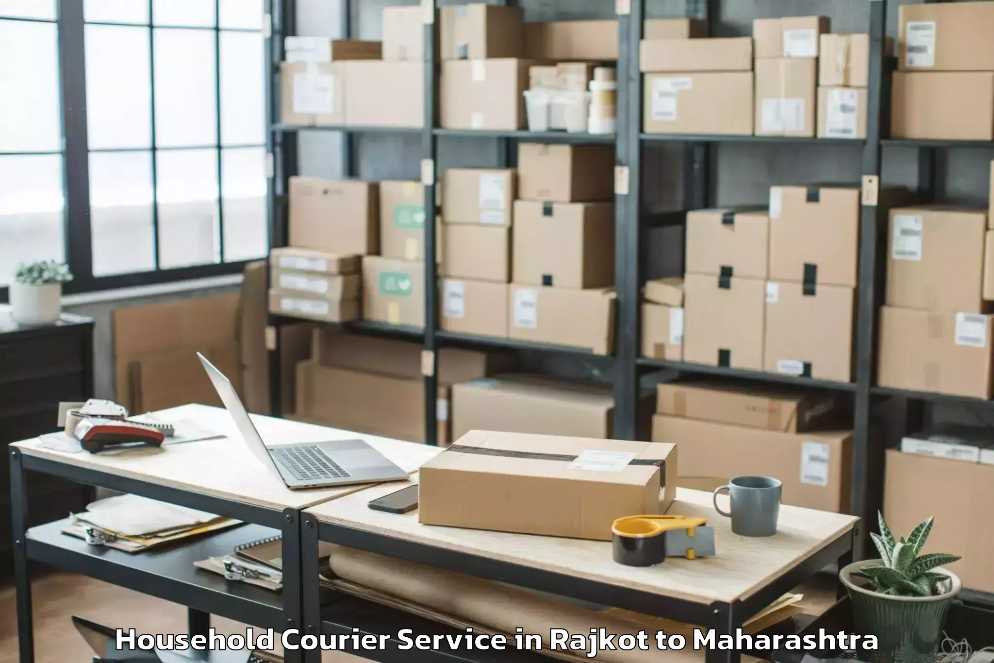 Reliable Rajkot to Mhasvad Household Courier